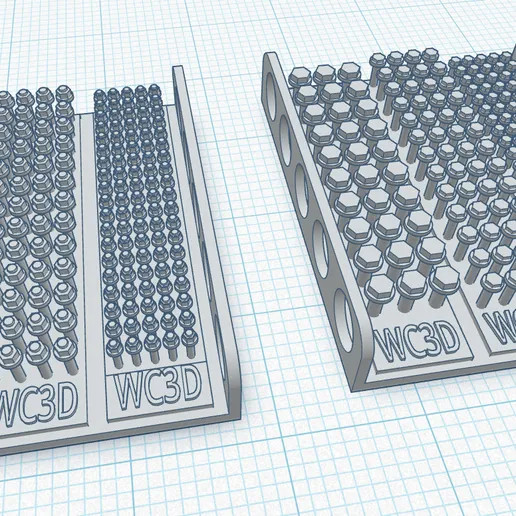 resin 3d printed SCALE DETAIL BOLT AND NUT COLLECTION 1/25-24 SCALE by WC3D