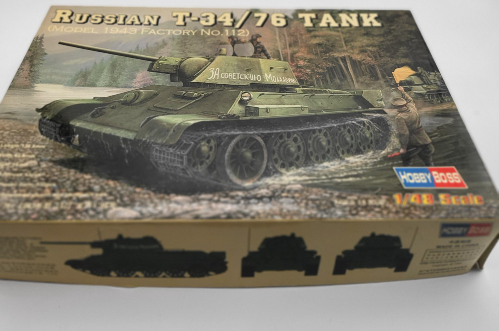 HobbyBoss T-34/76 Russian Tank Model 1943 – Partially Built