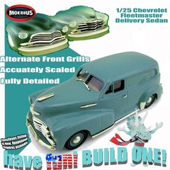 MOEBIUS MODELS 2303 1/25 1946, 47 or 48 CHEVY FLEETMASTER DELIVERY SEDAN KIT