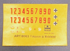 ESCI | No. 8063 | 1:72 German Flakpanzer IV Wirbelwind Decals