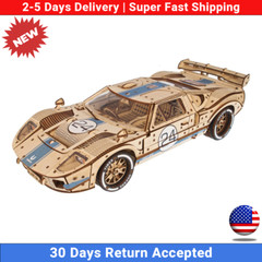 Advanced 970-Piece Wooden Endurance Race Car Model Kit with V8 Engine 1:12 Scale