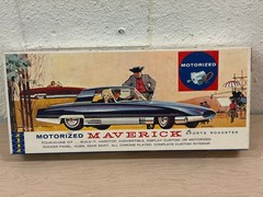 Motorized Maverick Sports Roadster 1964 Model Kit HAWK Partially Built Complete