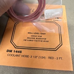 Detail Master 1446 1/24 Scale 2 1/2” Red Coolant Hose (2 Feet)