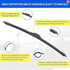 OEM Quality 19″ + 19″ Premium All-Seasons Durable Stable and Quiet Windshield