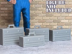 1/24 1/25 Scale Mechanics Tool Box Set – For Car Garage/Repair Workshop Diorama