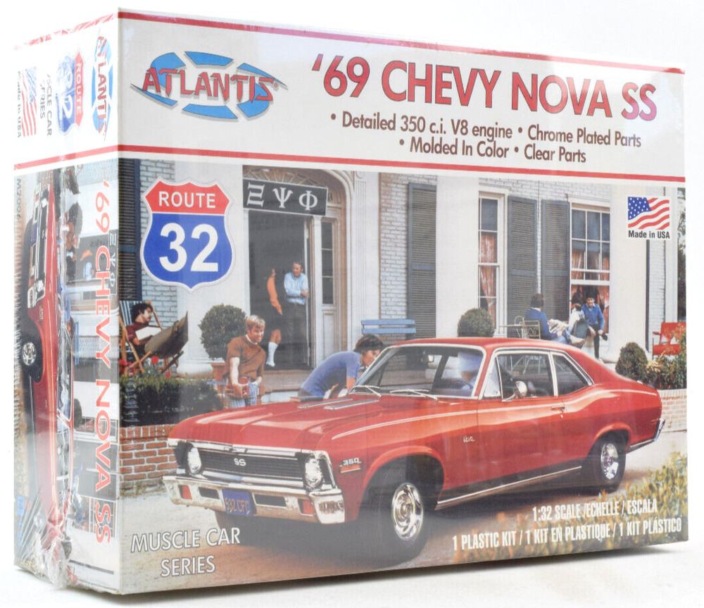 Atlantis ’69 Chevrolet Nova SS 1:32 Scale Plastic Model Car Kit M2006
