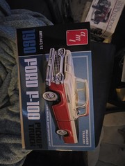 1960 Ford F-100 Pickup Truck Model Car Kit Deluxe 3 N 1 Full Trailer Included