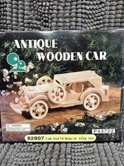 Antique Wooden Model Kit – #P43722 – Style #82807 – 1932 Ford V8 Model 18 – NIB