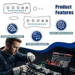 VS50879R 3.5L Valve Cover Gasket Compatible with 2013 2014 Ford F150 F-150, 2015