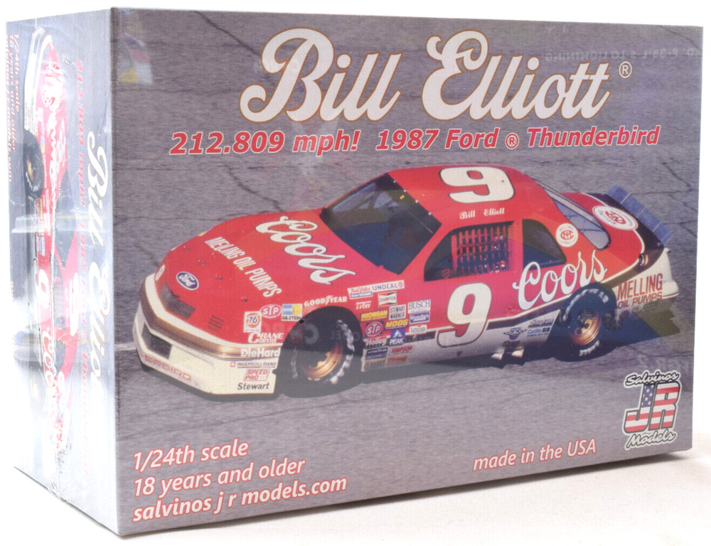 Salvinos JR Models “Coors” Bill Elliott 1987 Ford Thunderbird 1/24 Model Car Kit
