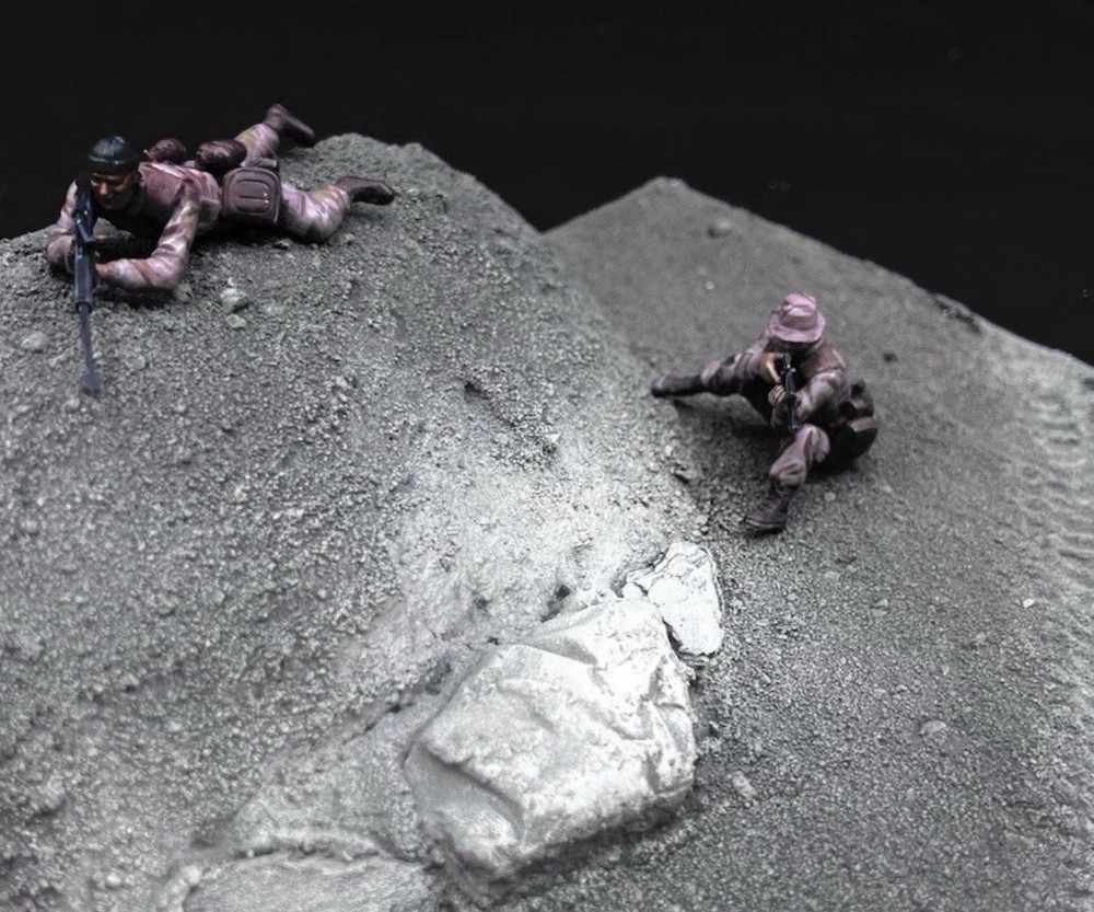 1/35 Scale Military Diorama Base Terrain Display Model Soldiers Figures Diecast
