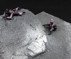1/35 Scale Military Diorama Base Terrain Display Model Soldiers Figures Diecast