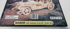 Antique Wooden Car Model Kit 82809 1914 Sunbeam 12-16 HP Kit P43722 ~ New,Sealed