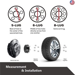 5×4.5 to 5×5 Wheel Adapters 4PCS for Je-ep Jk Wk Wj Xk Wheels on Tj Yj Kk Xj Mj