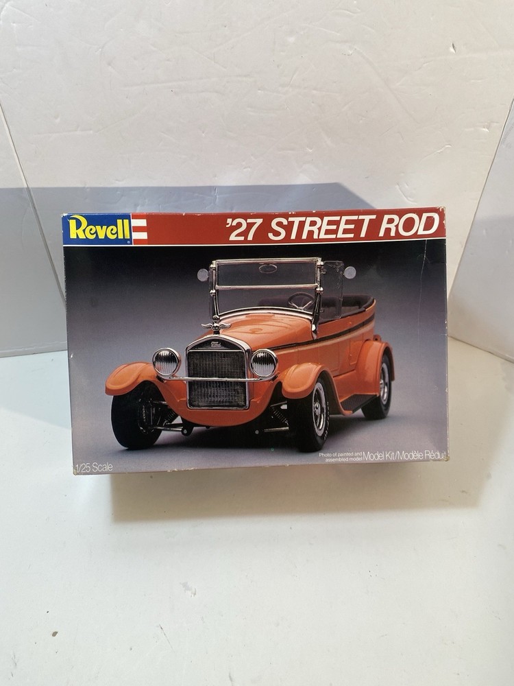 Revell 7238 1927 Street Rod 1/25 Scale Model Kit Open Box Unbuilt
