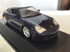 1/43 MINICHAMPS PORSCHE 911 Carrera 4S, cabrio ,d.blue, mint,++ !