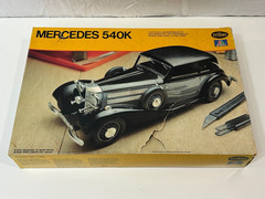 Testors Italeri Mercedes 540K 1/24 Plastic Model Kit 831 Open Box Kit
