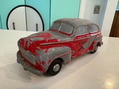 1948 Ford Sedan Die Cast Master Caster Dealer Promo Model Fire Chief Car Bank