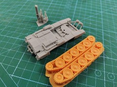3D printed 1/72/35 UK “Crusader 5.5-in.Sp” artillery tank model kit