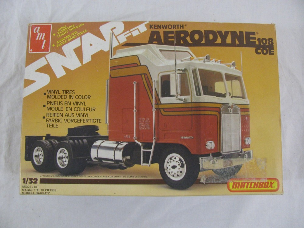 1982 AMT 1/32 Kenworth Aerodyne 108 Cabover Tractor Semi Truck Kit #PK-6807 New!