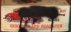 Hubley 1930 Packard Roadster #4860, Metal & Plastic Parts, Missing Chrome Parts