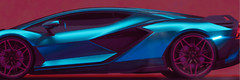 Lamborghini 1:18Race Car12Custom Built Concept Metal Body Model Carousel BLUE 24
