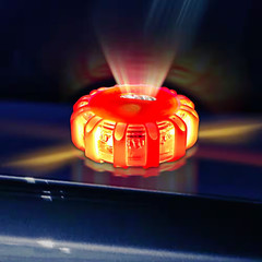 Emergency Car LED Road Flare Kits and Case, Requires 3 AAA Batteries (3-Pack)