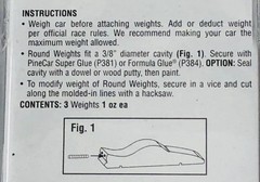 Pinecar P350 Pinewood Derby Round Weight 3 oz
