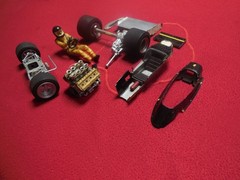 Vintage Tamiya 1:12 scale John Player special Formula One race car parts lot