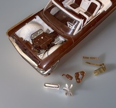 AMT 1:25 Scale Original 1964 Ford Galaxie 500XL Built Plastic Model Car W/Lights