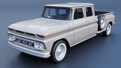3d Printed 1/25 1965 Gmc Crew Cab Pickup Model Kit