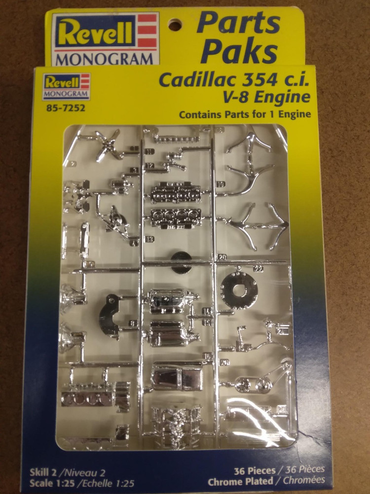 REVELL MONOGRAM PARTS PAKS – CHEVY 283 c.i. V-8 ENGINE 1:25 SCALE CHROME