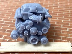 Resin Hellcat hemi engine for scale model cars, 1/24 1/25