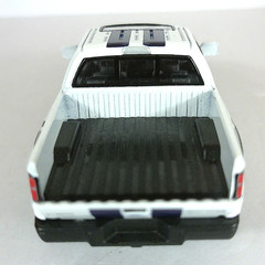 Kintoy White w/ Dark Blue stripes 2013 Ford F150 SVT Raptor die cast pull back