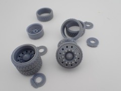 Semi Wheels With Low Profile Street Tires 3d Printed
