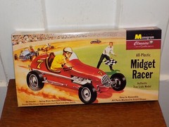 Vintage 2000 Monogram All Plastic Midget Racer Open Model Kit