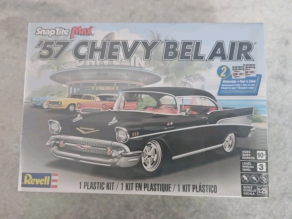 1957 57 CHEVY BEL AIR CHEVROLET MODEL KIT 1/25 SCALE Drag Race Slot Car Body,NEW