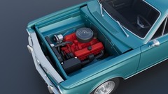 ABS-LIKE RESIN 3D PRINTED 1/25 1965 PLYMOUTH VALIANT 2-DOOR FULL KIT