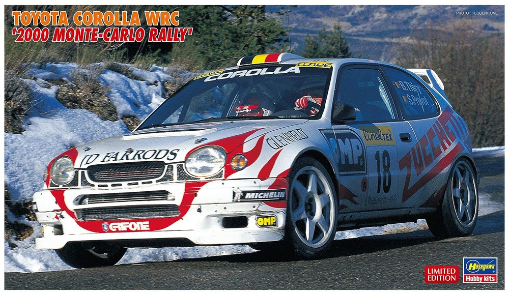 Hasegawa 1/24 Toyota Corolla WRC 2000 Monte Carlo Rally Plastic Model 20396
