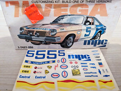 L@@K! RARE ORIGINAL VINTAGE MPC 1974 CHEVY VEGA KIT *SEALED-BAG *COMPLETE *NICE!