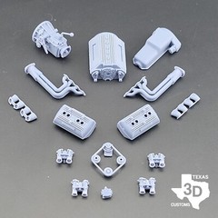 Weber IDA Ardun Flathead V8 model engine resin 3D printed 1:24-1:8 scale
