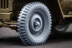 WILLYS MB Sagged wheel set (3d printed Upgrade set) 1/35 ScaleX WW 35001S