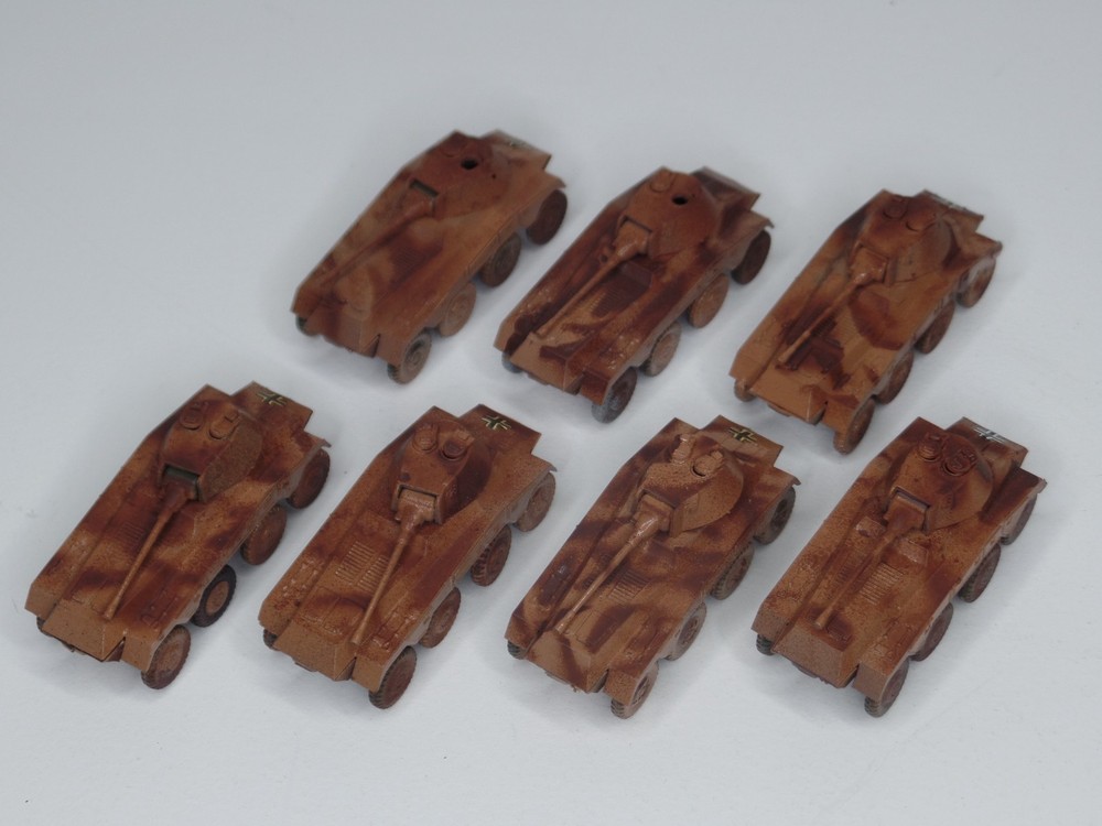 Roco MiniTanks HO Scale 1:87 SdKfz Puma Armored Car 234/2 Custom Painted Tank x7