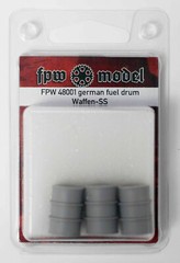 German type fuel drums – 1/48 scale – marks of owners on the lids – FPW Model