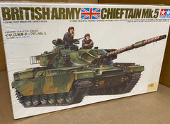 Sealed vtg 70s TAMIYA BRITISH ARMY CHIEFTAIN MK.5 TANK MODEL KIT 1/35 MM168 ww2