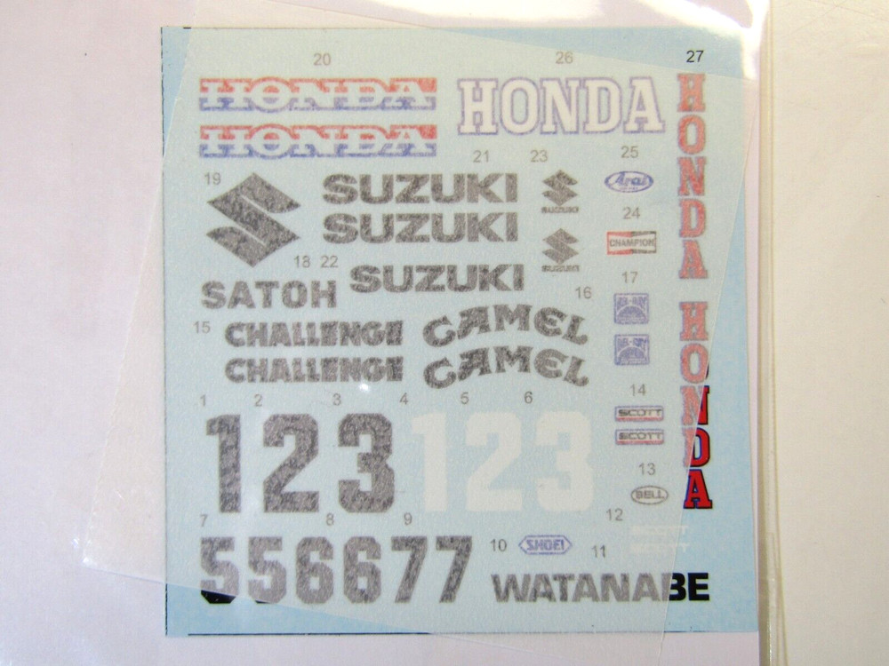 Decalpool 1/12 Motocross Jumping Rider (Honda/Suzuki) Decal Sheet DP291