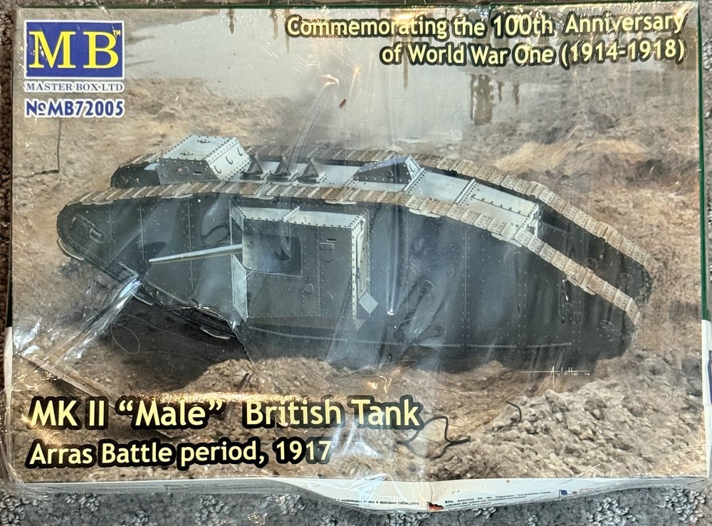 Master Box MB 1/72 72005 WWI British Tank MK II “Male” (Arras Battle 1917)