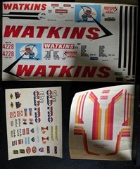 Old Pro, Watkins, 1952, 27 FD, Montana Decal Lot 1:24 AMT Waterslide 1:25 Decals
