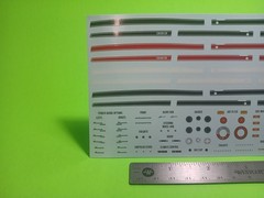 Decal Sheet 69 1969 Plymouth Barracuda MPC 1/25 Red White Stripes Dash Gauges