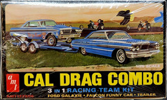 Cal Drag Combo Racing Team 3-in-1 AMT 1:25 NEW FACTORY SEALED *US Seller*